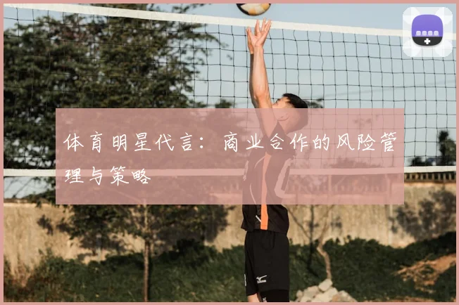 体育明星代言：商业合作的风险管理与策略